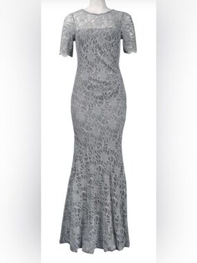 DECODE- GRAY LACE MERMAID Maxi Dress - Classic Women's Evening Gown